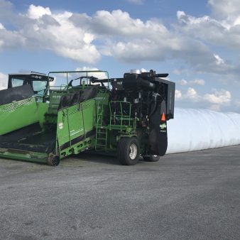 Ag Bag out in the field filling genuine plastic bags